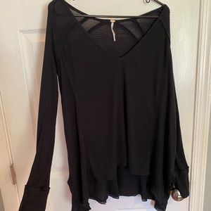 Free People Long Sleeve Black Shirt